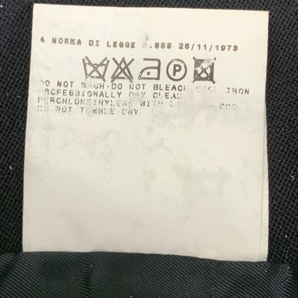 VERSUS by GIANNI VERSACE 8 Black Virgin Wool Nehru Collar Hidden Buttons Coat - Picture 8 of 8